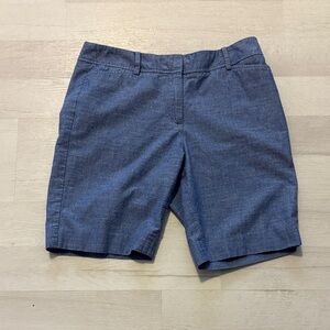 Talbots Blue Perfect Shorts Blue Chambray 6P